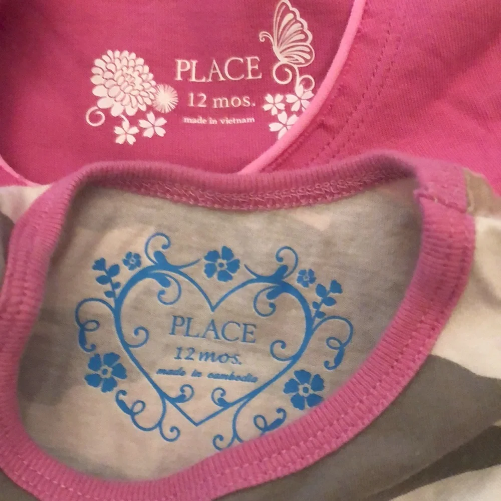 Children’s Place Pink Camo Top Bundle 12 months